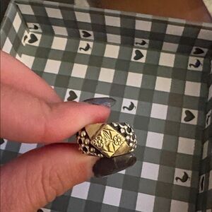SAGE VINTAGE silver and gold flower ring